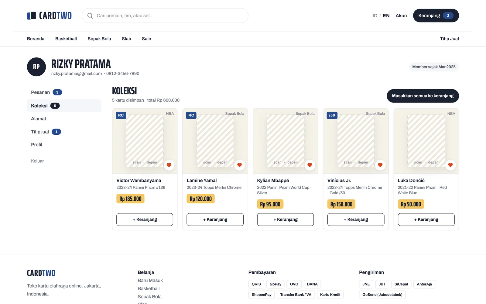 Cardtwo — Collection (web)