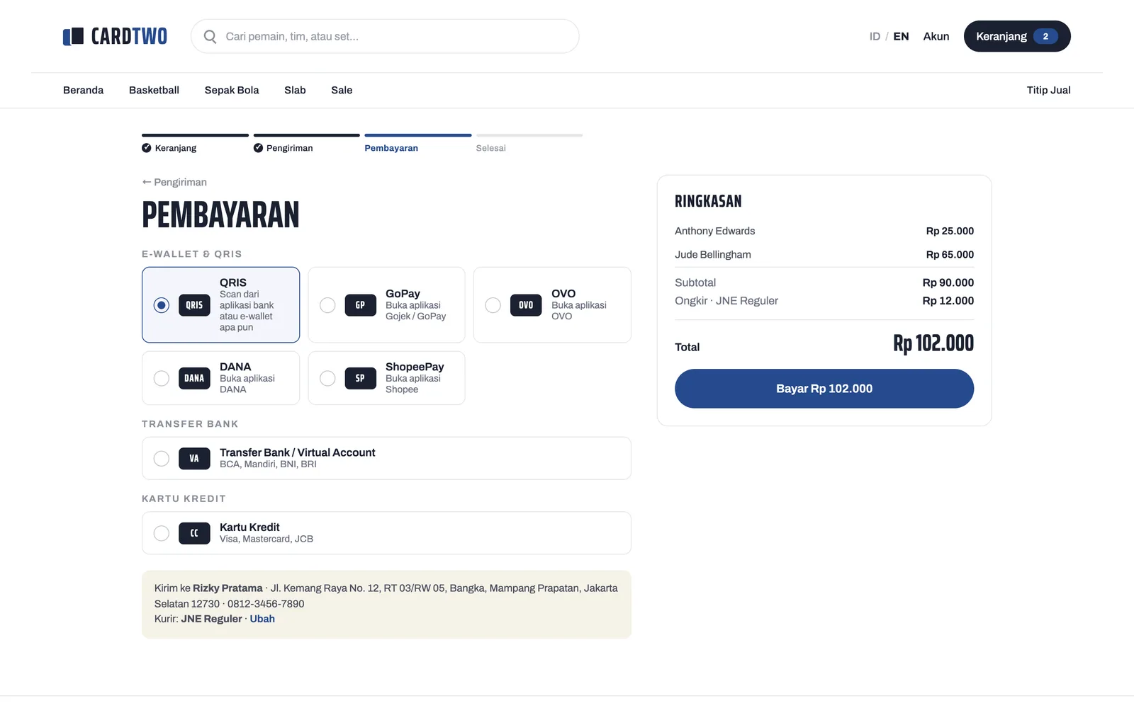 Cardtwo — Payment (web)