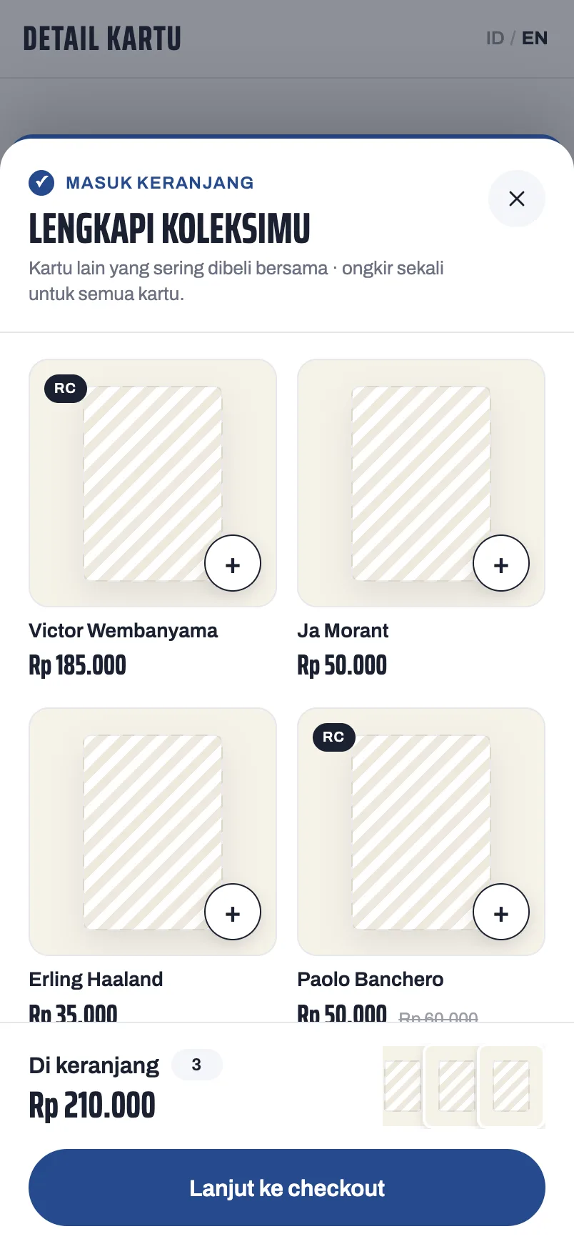 Cardtwo — Added to cart (mobile)