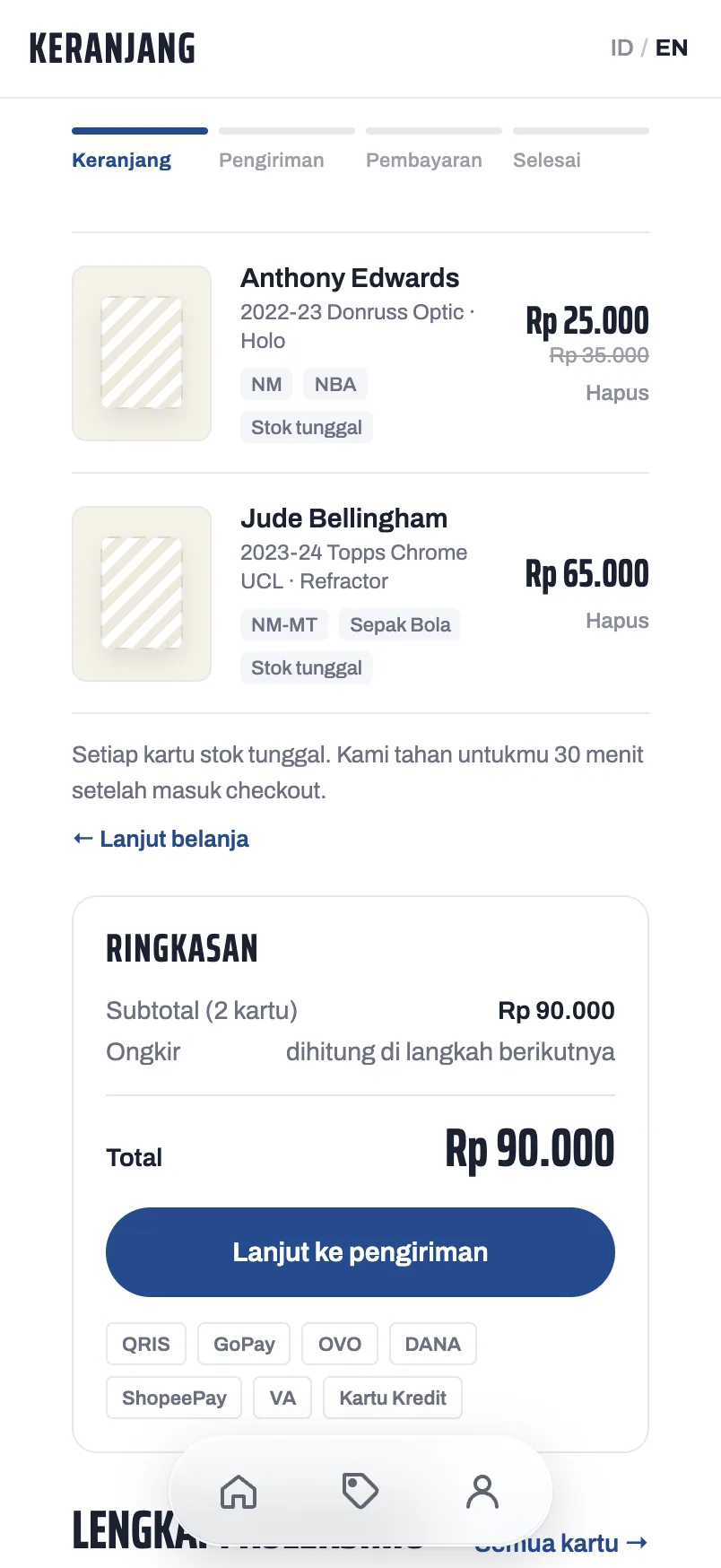 Cardtwo — Cart (mobile)