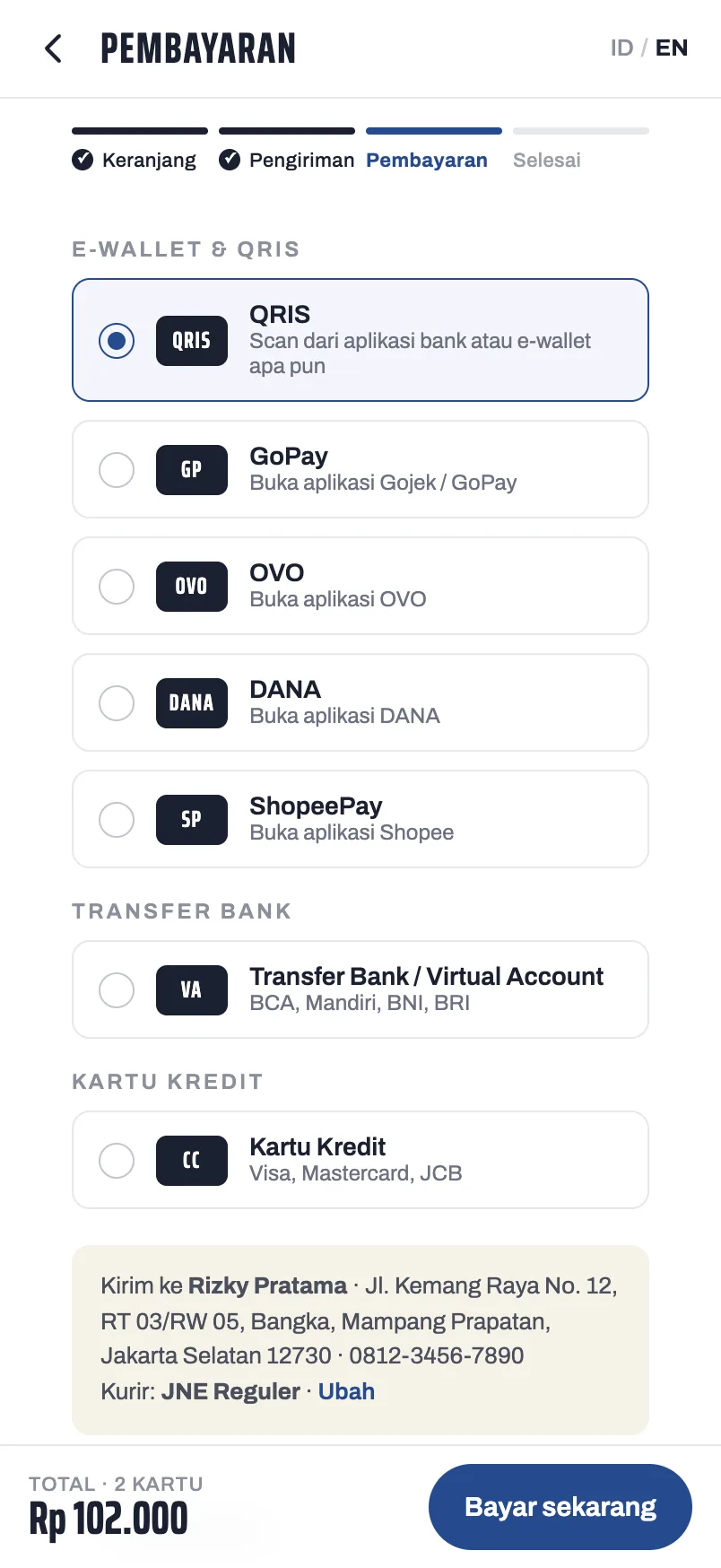 Cardtwo — Payment (mobile)